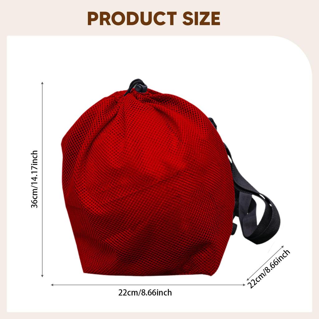 Basketball Bag Crossbody Drawstring Mesh Storage Shoulder Sports Ball Organizer Pouch Carrying with
