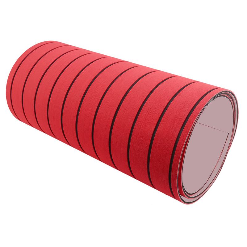 

Self-Adhesive EVA Foam Teak Decking Yacht Marine Flooring Synthetic Boat Floor Mat 2400X450x6mm Red-A87Q червоний колір чорний
