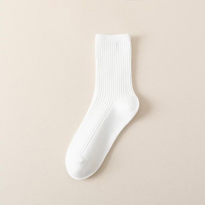 

Candy color women s spring and autumn new mid-rise socks children Zhuji casual versatile warm mid-tube socks stacking socks one size fits all (naked socks) белый