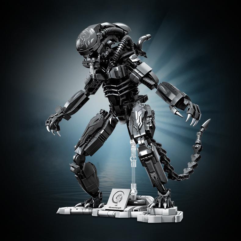 Predator MOC Bausteine Alien Monster Klassiker Film DIY Mini Steine Figur Montage Spielzeug Für Kind Geburtstagsgeschenke