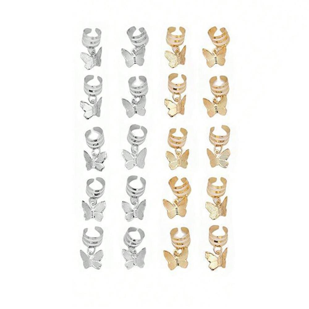 

20 PCS Silver-colored Hair Accessories for Wigs and Dreadlocks. Hair Ornament , Open Hair Decoration