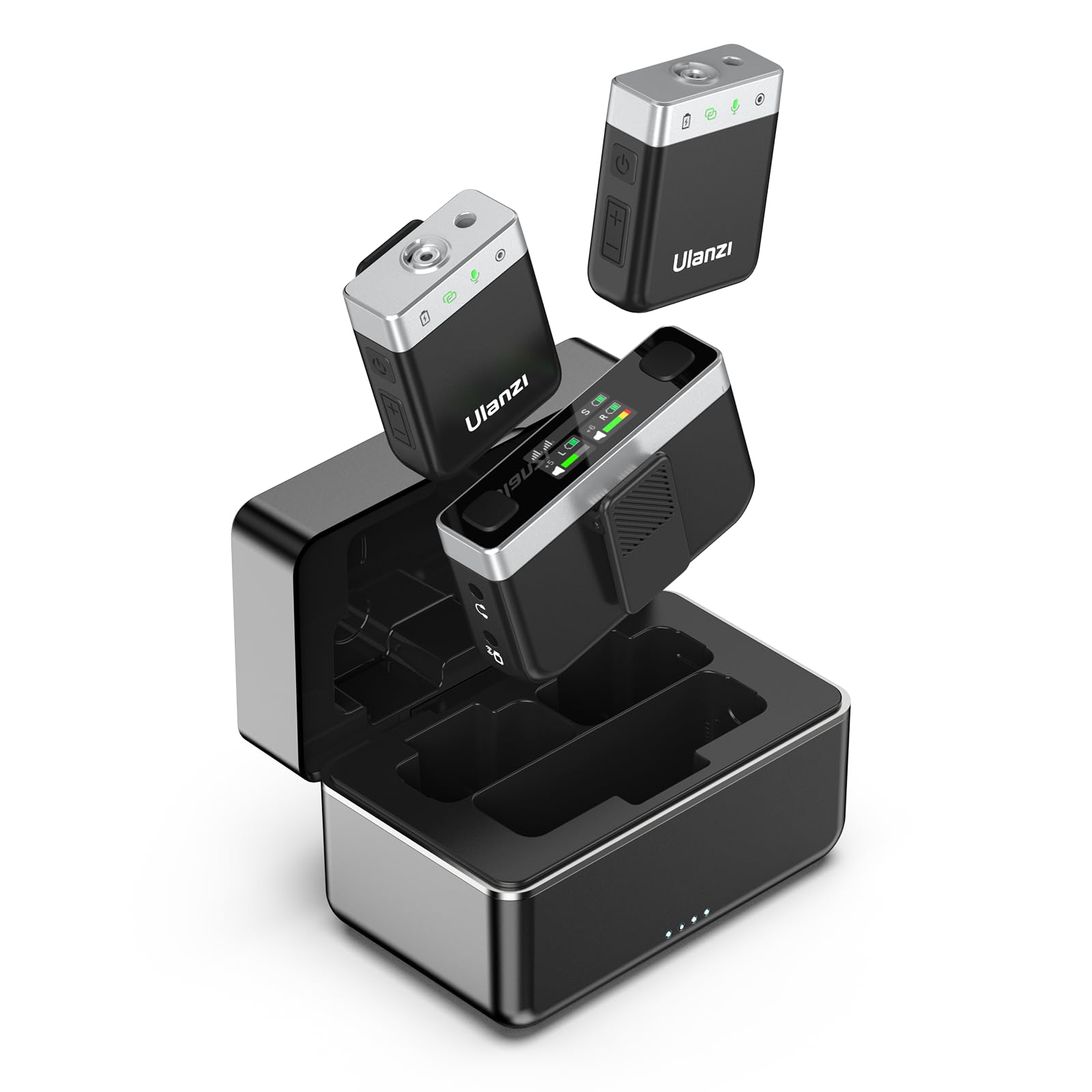 

Ulanzi Беспроводной микрофон U-Mic, петличный микрофон, дальность передачи 100 м, 2,4 ГГц, 20 часов работы от батареи, три режима аудиовхода, шум