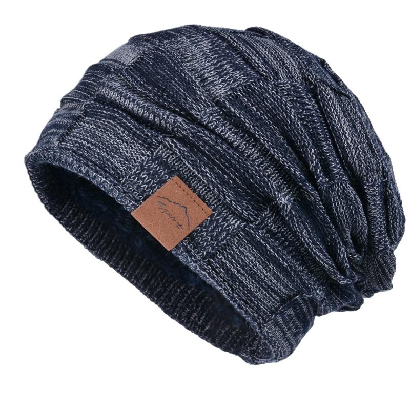 Autumn and Winter Velvet Mixed Color Versatile Wool Knitted Hat Warm Fashion Pullover Hat European and American Winter Hats