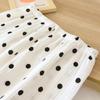 Spring And Autumn New Ladies Pajamas, Two-piece, Long-sleeved, Trousers, 100%Cotton, Crepe, Thin, Large Size, Polka-dot, Home Service Set