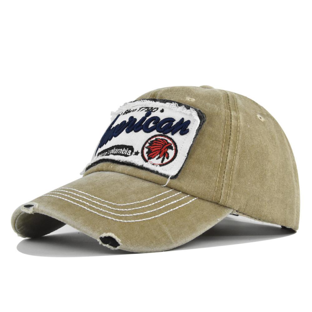 

Retro Cap Baseball Printed Duckbill Cap Sticker Embroidered Threedimensional хаки