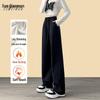 Xue Qiman Women's Slanted Panel High-Waist Wide-Leg Casual Pants