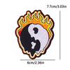 Punk Flame Letter Embroidered Patches For Clothing Sticker Horror Biker Skull Applique Iron On Patches On Clothes Fusible Badges
