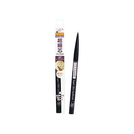 Cezanne Super Fine Core Eyebrow 07 Mauve Brown 0.02g 0.9mm eyebrow that can be drawn down to the end of each eyebrow