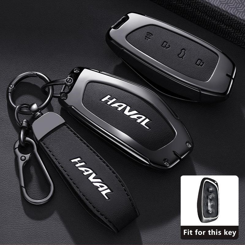 Zinc Alloy Car Key Case for HAVAL Menglong Hover H9 2025 2026 Keychain Remote Cover Shell Housing Ring Holder Fob Accessories