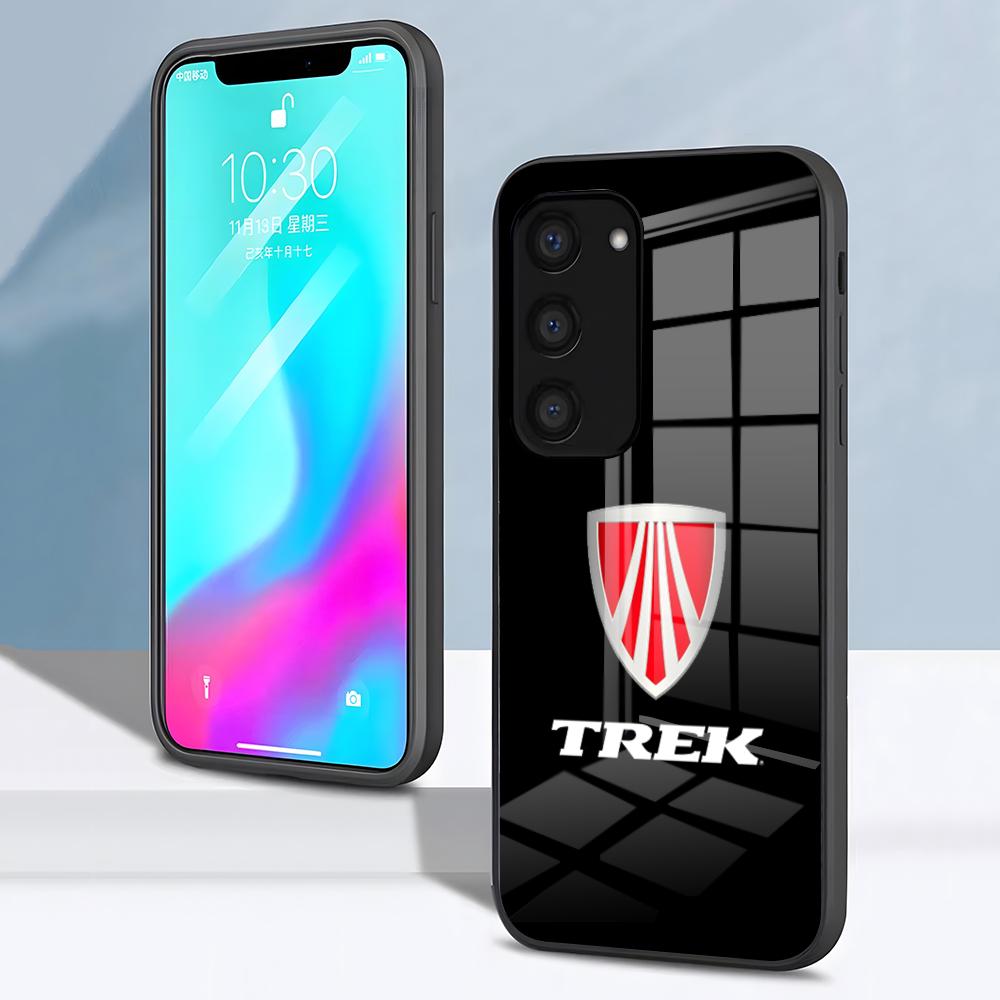 Bicycle T-TrekS Phone Case For Samsung S26 S25 S24 FE S23 S22 S21 Plus S20 Ultra Note20Ultra Black Glass Cover