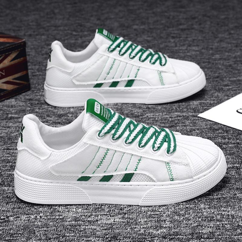 

Мужская обувь, новинка 2023 года, летняя дышащая повседневная обувь, трендовые туфли для занятий спортом на открытом воздухе, студенческие маленькие белые туфли 44