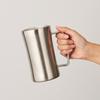 Doshisha Drinking Mug, 600ml, Dishwasher Safe, Insulates Hot and Cold Beer, Vacuum Insulated, Silver