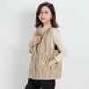 Autumn and Winter Women's 90 Down Light Duck Down Waistcoat  Striped Down Jacket Plus Size Waistcoat