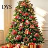 Santa Claus Decor 12/24/36Pcs Christmas Wooden Ornaments, Red Truck Hanging Decorations with Rope, Holiday Party Supplies Xmas Tree Pendant, for Home