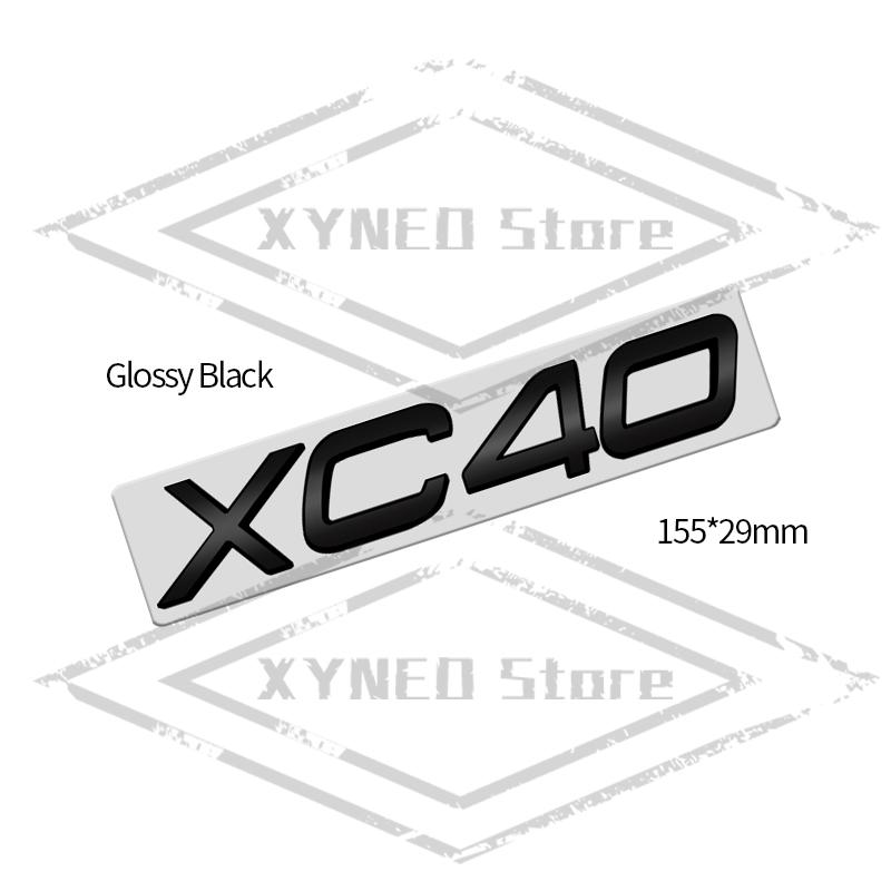 Car Sticker Metal For Volvo XC40 XC60 XC90 XC70 S60 S90 V40 V60 V70 D2 D3 D4 D5 D6 D7 D8 AWD Glossy Black Emblem Trunk Decal
