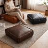 Large Capacity Square Pouf Cover Removable Sofa Stool Cover  Clothes Storage