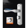 No Key Security Wood Bathroom Toilet Door Lock Furniture Portable Door Lock Aluminum Lock Handle For Home Stainless Steel