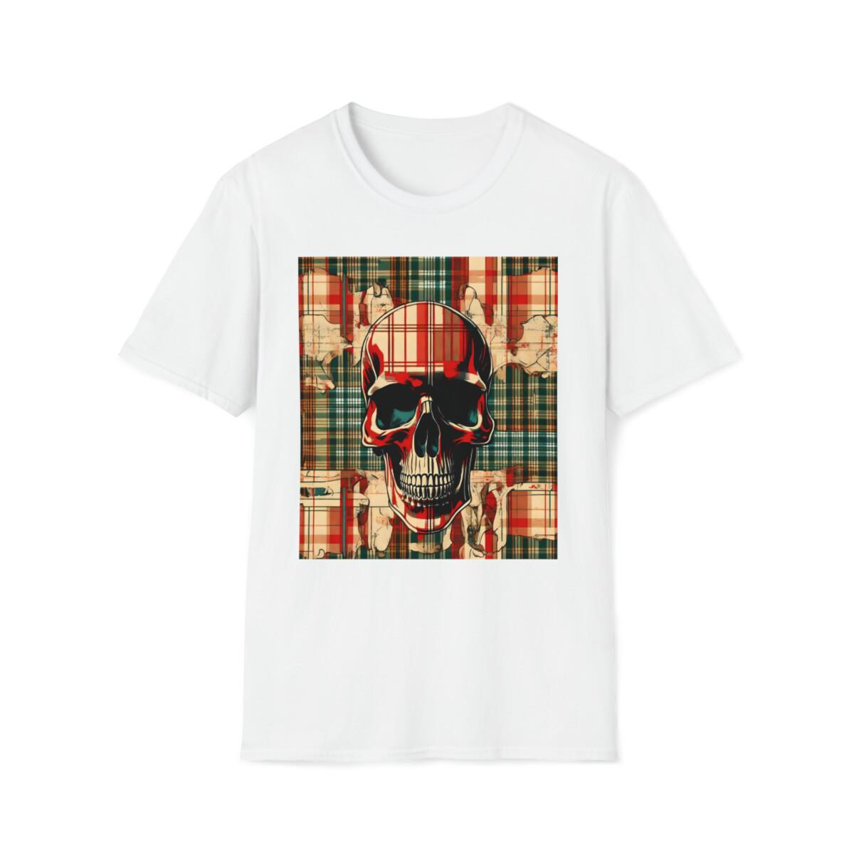 Tartan Skull 2 Unisex Softstyle T-Shirt S