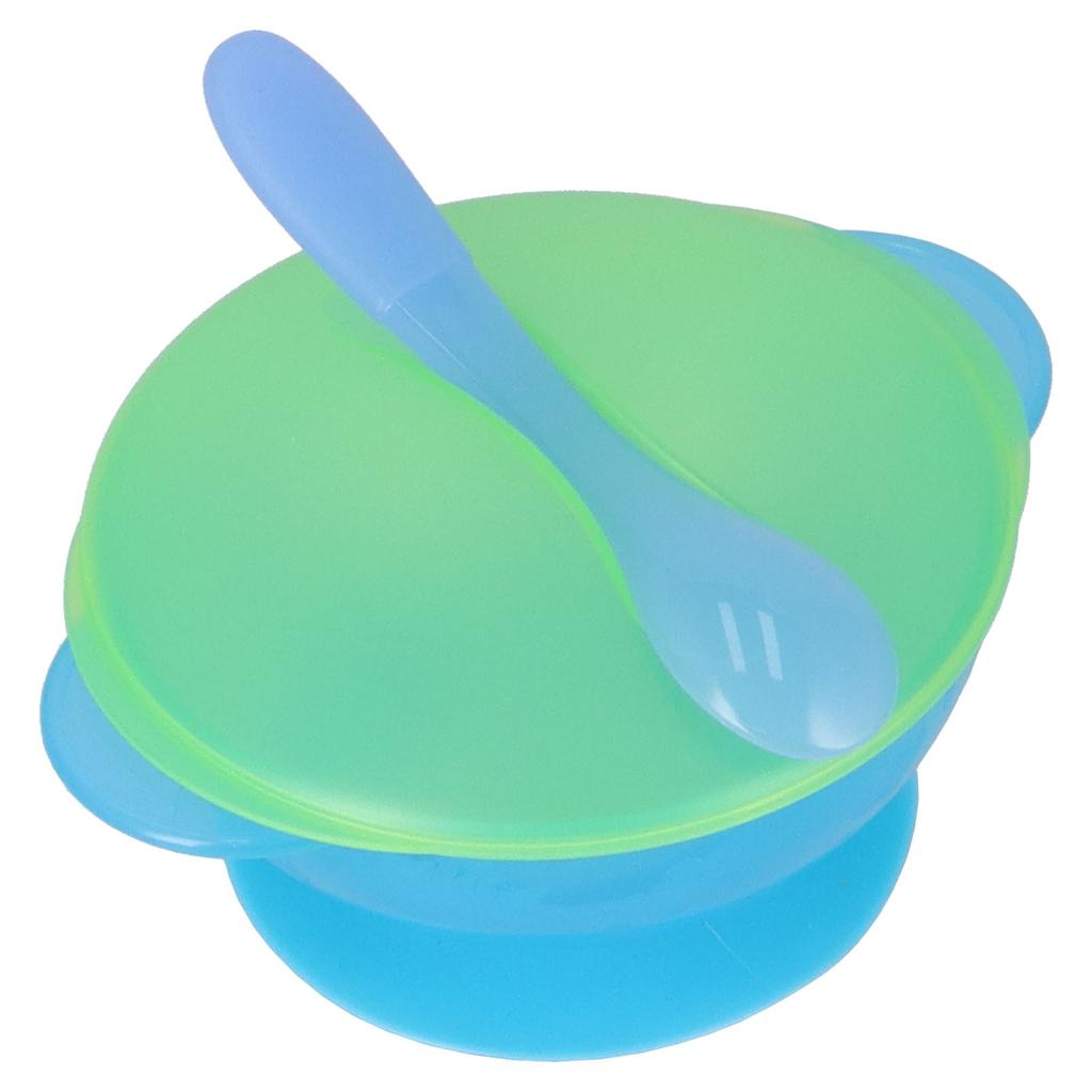 Baby Suction Bowl with Lid and Spoon Set Food Grade PP Machine Washable Baby Feeding Bowls