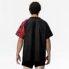 Volleyball wear N-XT Short-sleeved training jacket/windbreaker shirt for club activities V2MEC000 Unisex Black/Red XL