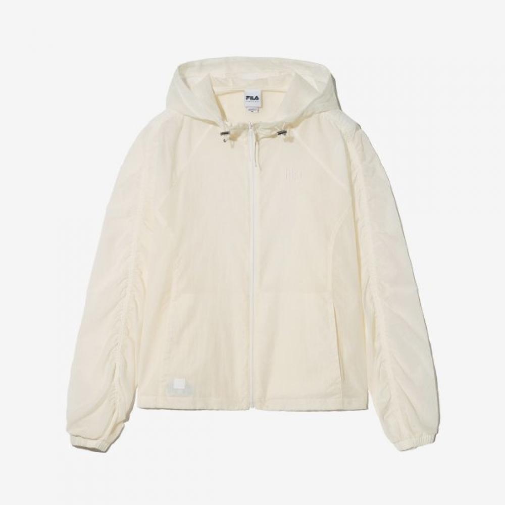 Fila Lightweight Ripstop Hooded Windbreaker OFFWHITE/W95