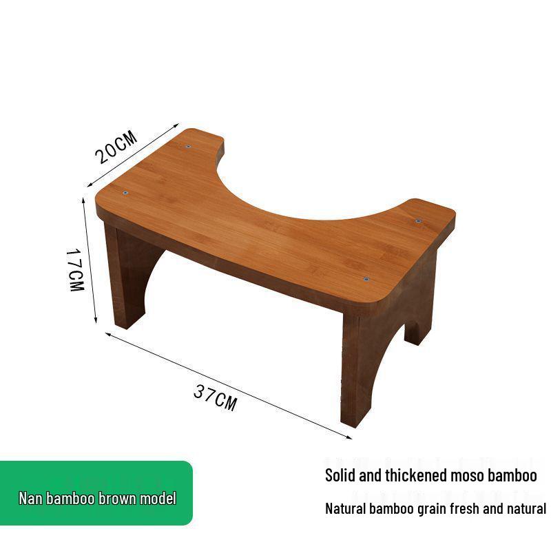 Taburet din lemn masiv pentru toaletă, pentru o postură îmbunătățită