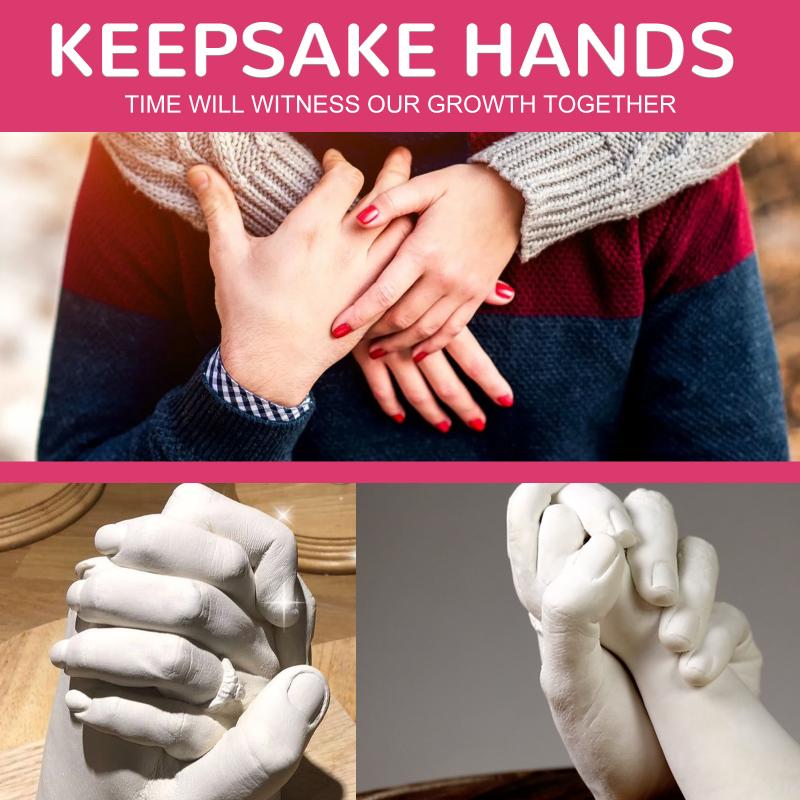 3D Handabdruck-Set DIY Gipsabdruck für Familien-Handabformung Personalisierte Geschenkidee für Paare Einzigartige Wohndeko Bastelset
