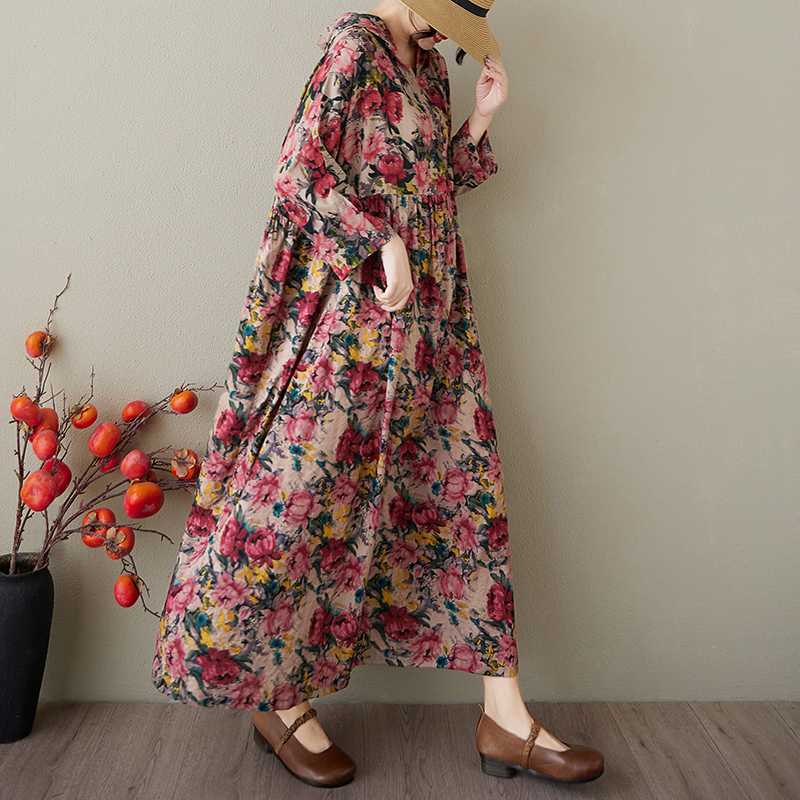 Summer Hooded Printed Dress