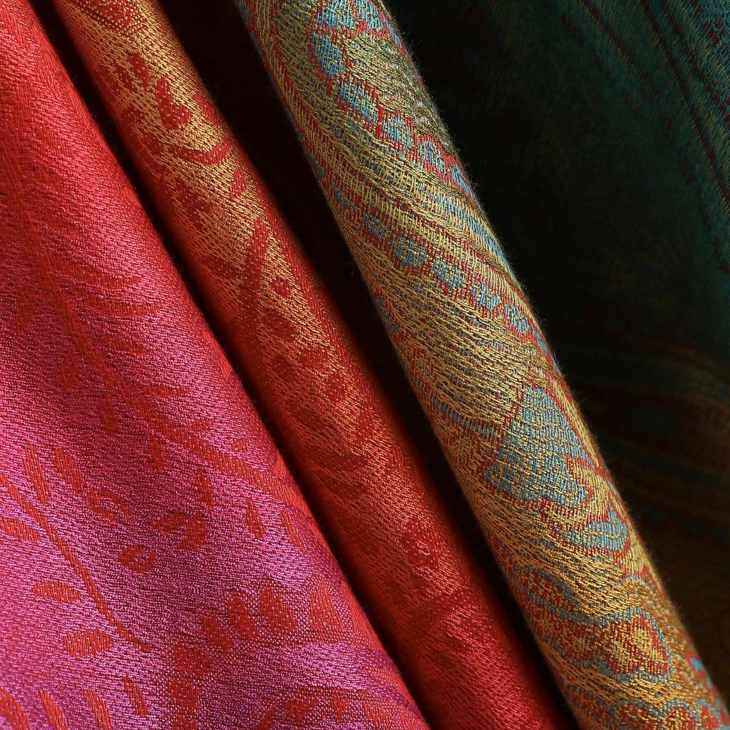 Bohemian Style Paisley Floral Jacquard Shawl, Multicolor Fringe Scarf, Dual-Purpose Windproof Warm Wrap For Women, Mardi Gras