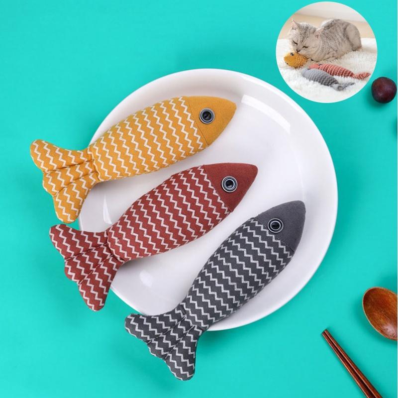 Cross-border Pet Cat Mint Toy For Cats Interactive Catnip Plush Fish Toy