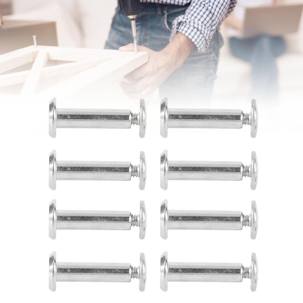 100 Pairs M2 Rivet Set Stainless Steel Flat Round Hex Socket Hd Stud Set for Construction Woodworking