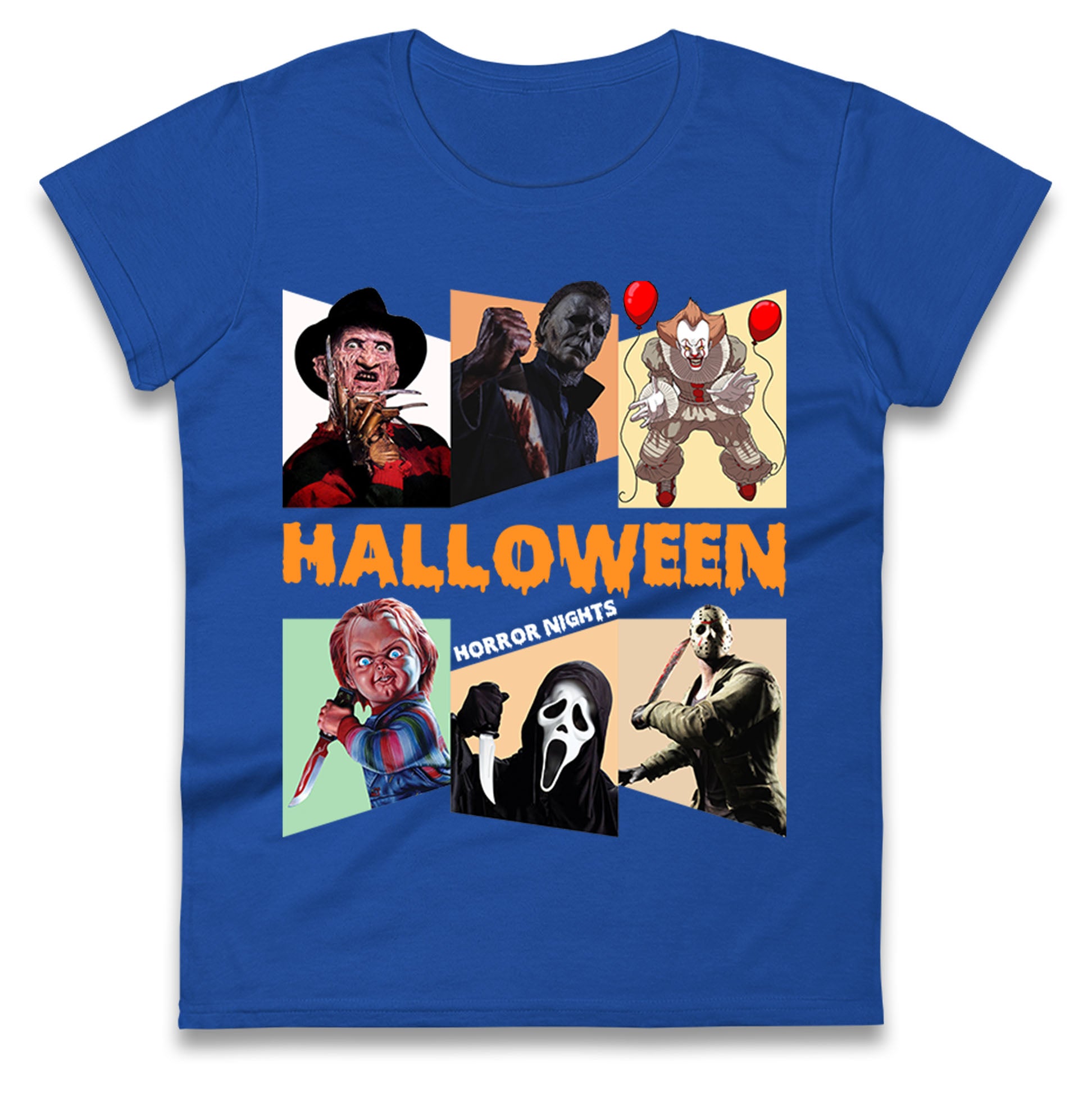 Horror Characters Halloween Horror Nights Womens T Shirt Mens Tops Tees Unisexs M