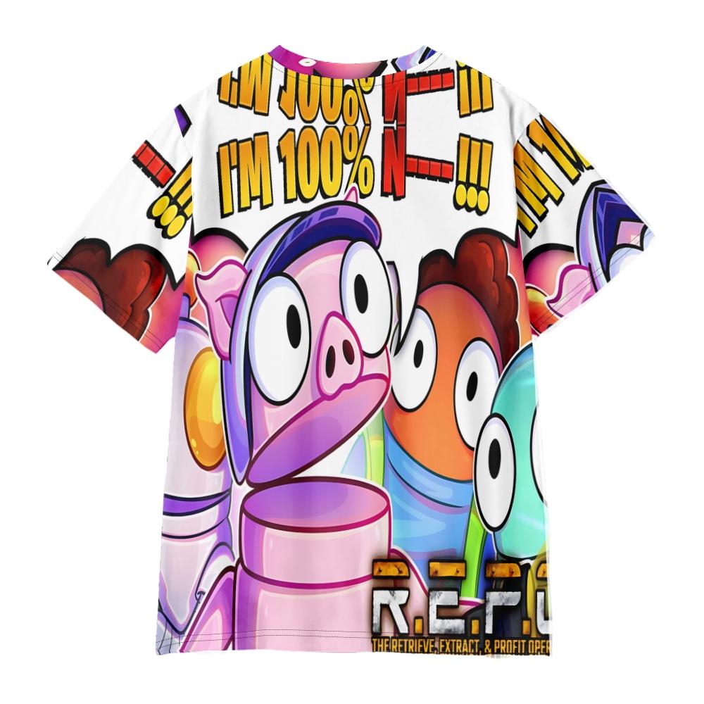 Lustige REPO Cartoon T-Shirts Cooles Herren-T-Shirt Rundhals Lässig Unisex Streetwear Anime R.E.P.O Mode-T-Shirt