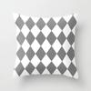 Modern Simple Gray Geometric Peach Leather Velvet Pillowcase Summer Sofa Home Office Cushion Pillowcase