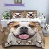 Pit Bull Pattern Bedding Quilt Set Quilt Cover Pillowcase Home Decoration Gift (1 * duvet cover + 2 * pillowcase, without core)