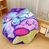 Kirby Print 8?Ribs Automatic Umbrella Wind Resistant Lightweight Folding Umbrella For Outdoor Travel