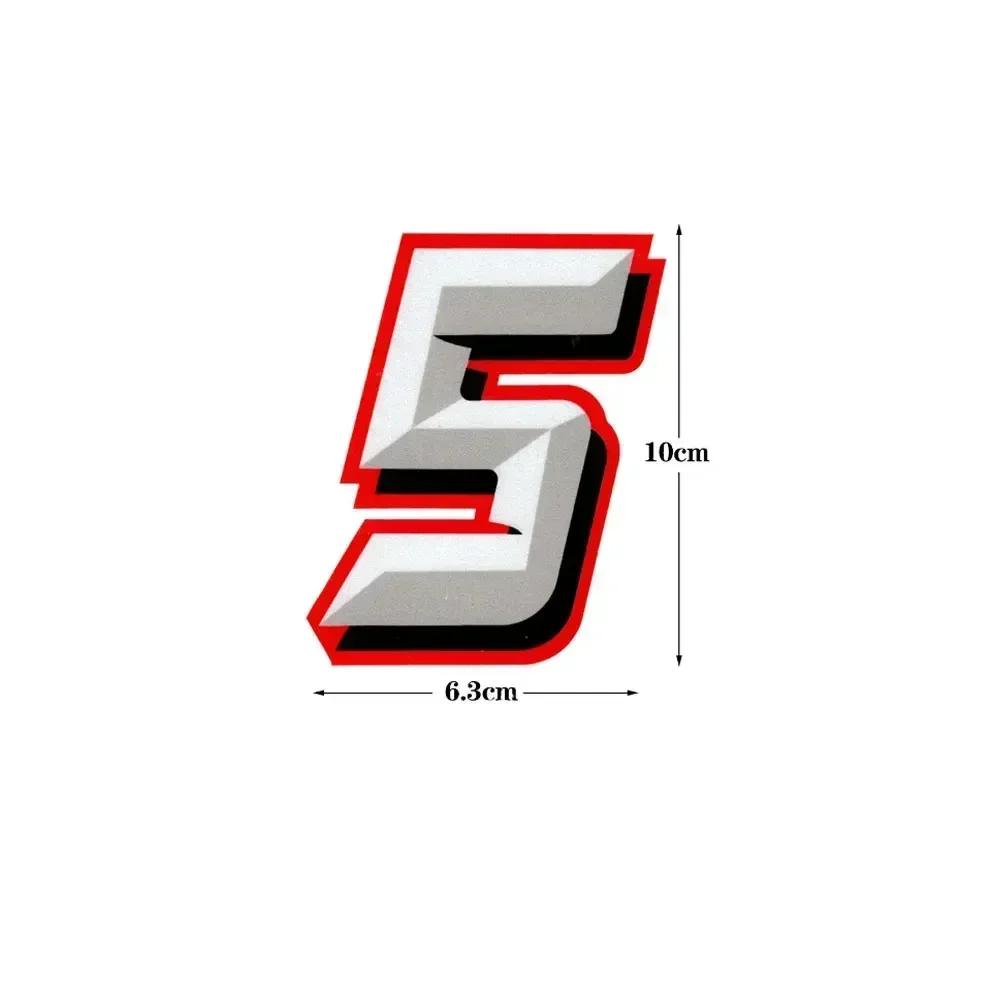 1pc Universal Number 0-9 Vinyl Decals Motorcycle Helmet Racing Sticker Motorcycle Decorative Decal Motorbike Styling Accessories