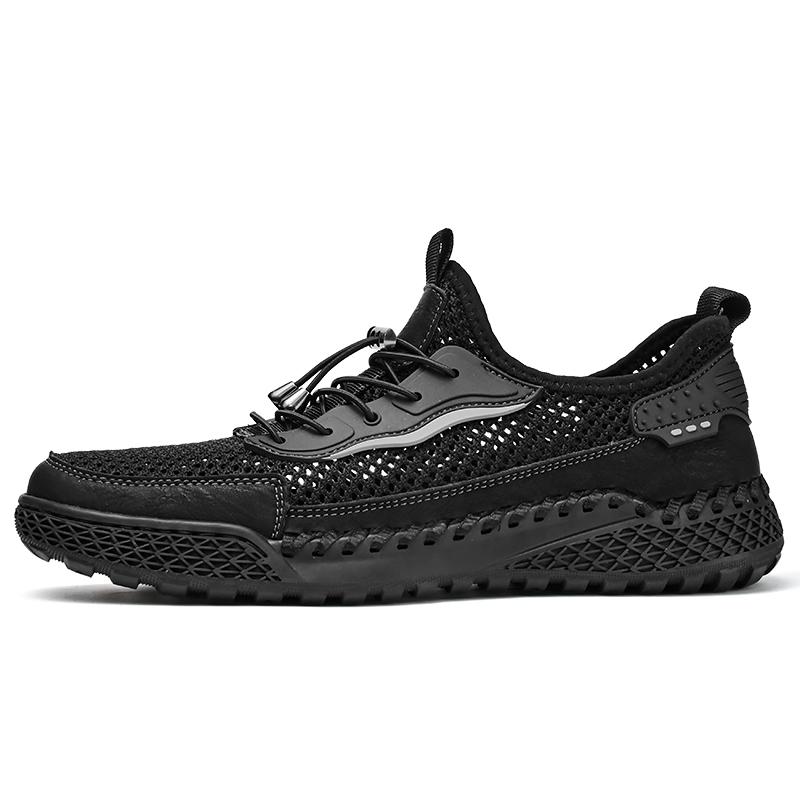 Outdoor Mesh Men Sneakers Slip On Breathable Summer Casual Shoes Lightweight Camping Hiking Mountain Climbing Sneaker Mens Top