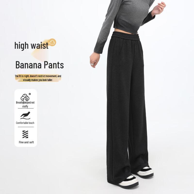 Women's High-Waisted Banana Wide-Leg Pants