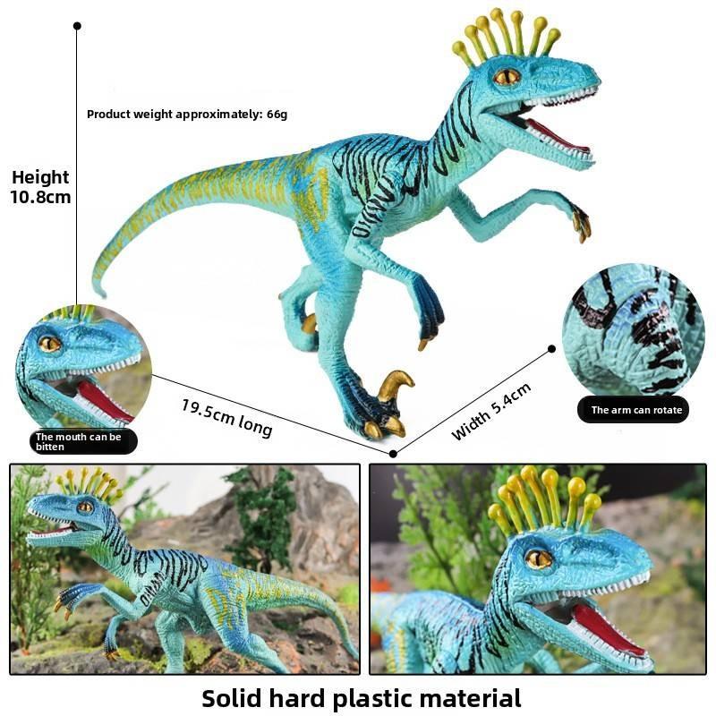 Modello Statico di Dinosauro Compsognathus ed Eoraptor Lunensis con Mascella Mobile per Bambini e Collezionisti