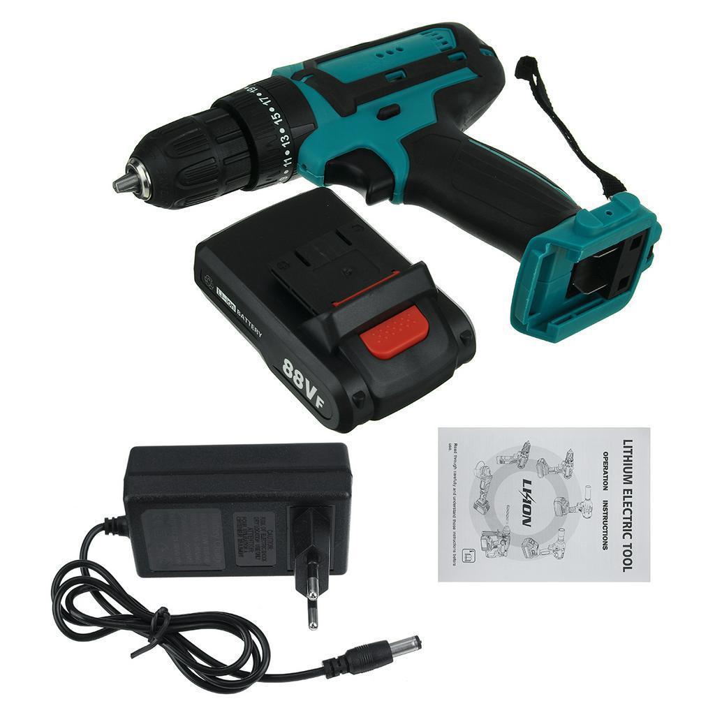 3-IN-1 2 Speed Torque Cordless Drill Electric Impact Electrical Screwdriver Impact Wireless Power Tool