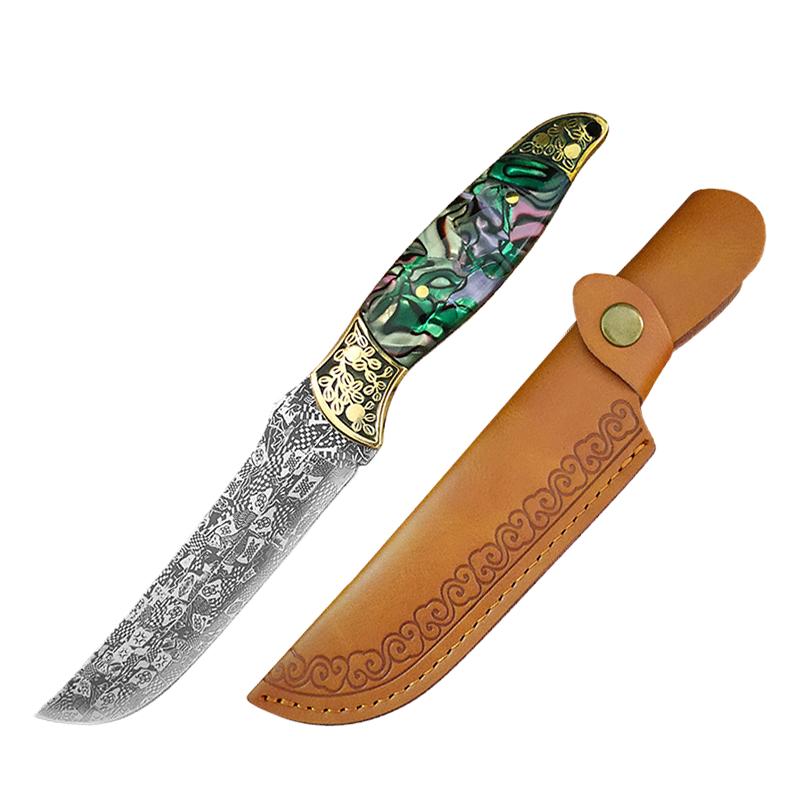 Kitchen Boning Knife Chef Utility Meat Cleaver Barbecue Steak Knife Fishing Cutter with Sheath Cooking Tools