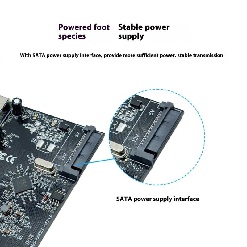 Multiports USB Hubs Card PCIE3.0 USB Expansion Card Builts In Power Supply Compactly Design For Desktop Computers