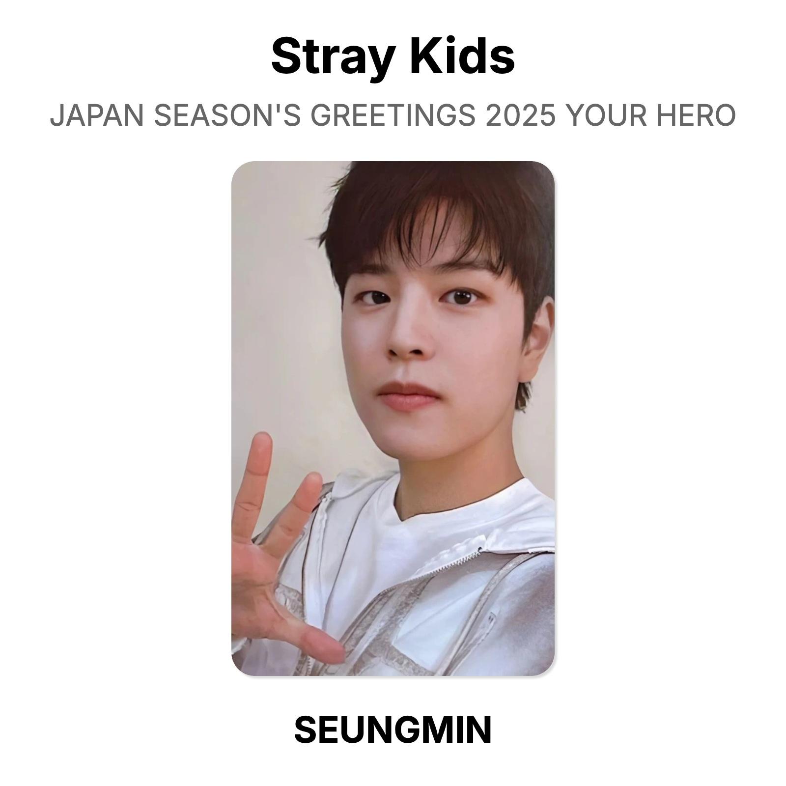 Stray Kids JAPAN Приветствие с Новым годом 2025 YOUR HERO Официальная фотокарточка SEUNGMIN