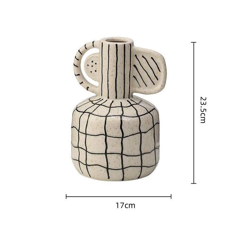 Геометрическая Линия Керамическая Ваза Горшок для Цветов Поднос Настольный Контейнер для Хранения Ваза для Цветов Горшок для Цветов Аксессуары для Домашнего Декора