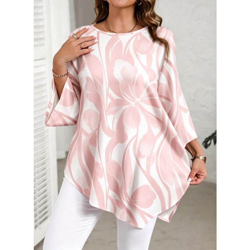 Plus Size Women's Printed Top / Casual Elegant Ladies Top