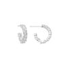 Luxenter 925 Sterling Silver Earrings with Multicolored Tiger's Eye Rhodium Plated - Bambu