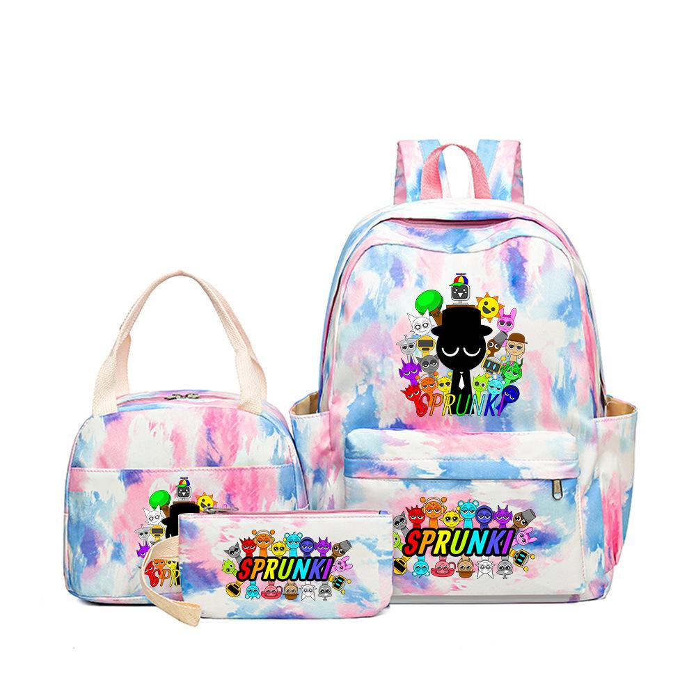 New rhythm box heat transfer backpack Sprunki music game merchandise school bag