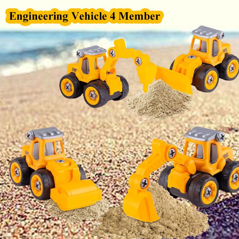 Children Miniature Engineering DIY Truck Nut Screw Excavator Tool Toy for Boy Kids Educational Car/Truck Model Gift
