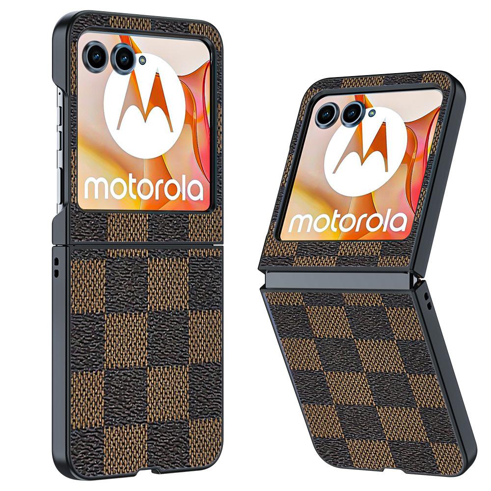 Pouzdro na mobilní telefon Motorola Razr60 proti pádu vzor uhlíkových vláken Kevlar kožené pouzdro Razr2025 ochranné pouzdro